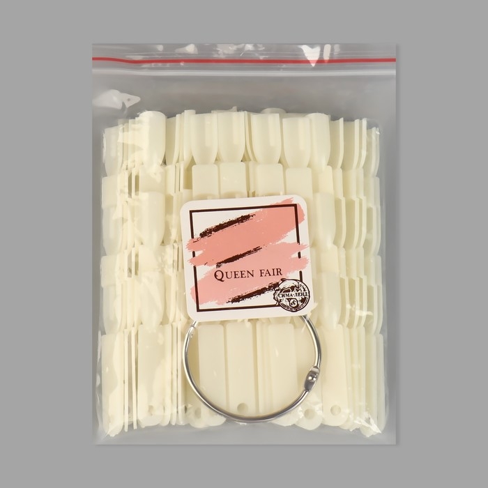 Палитра для лаков на кольце, форма квадрат, 50 шт по 3 ногтя, цвет слоновая кость Палитра для лаков на кольце, форма квадрат, 50 шт по 3 ногтя, цвет слоновая кость