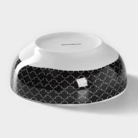 Салатник фарфоровый Доляна &laquo;Марокко&raquo;, 600 мл, d=15,5 см, цвет чёрный