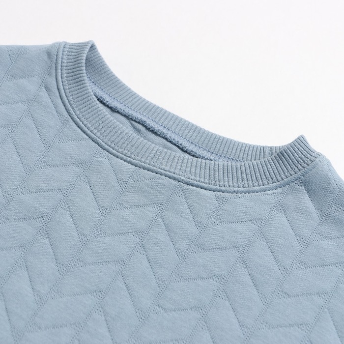 Свитшот для девочек, цвет серо-голубой, размер 116 см