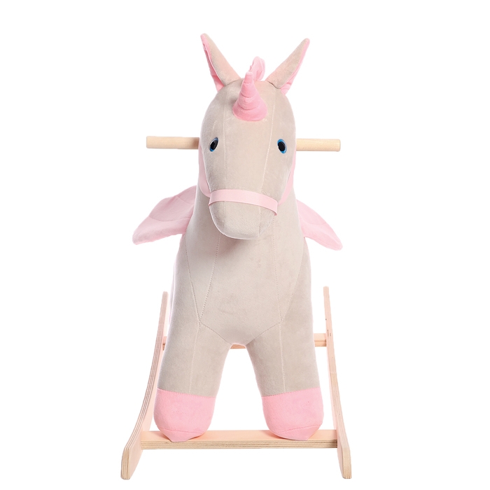 Качалка «Единорог», цвет серо-розовый Качалка «Единорог», цвет серо-розовый