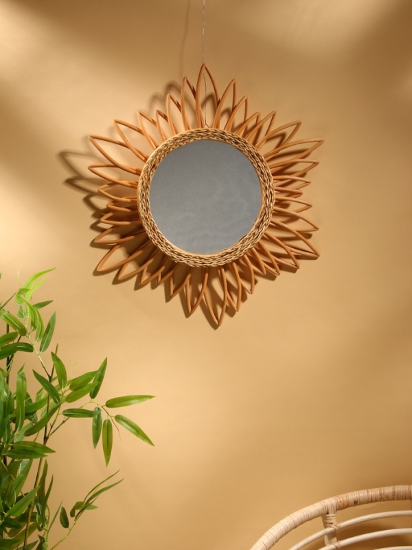 Зеркало настенное, 60х60х3 см, ротанг Зеркало настенное, 60х60х3 см, ротанг