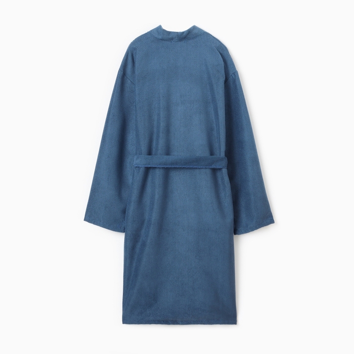 Халат мужской Этель, цв. синий, р-р 56-58, 100% полиэстер, 300 г/м2 Халат мужской Этель, цв. синий, р-р 56-58, 100% полиэстер, 300 г/м2