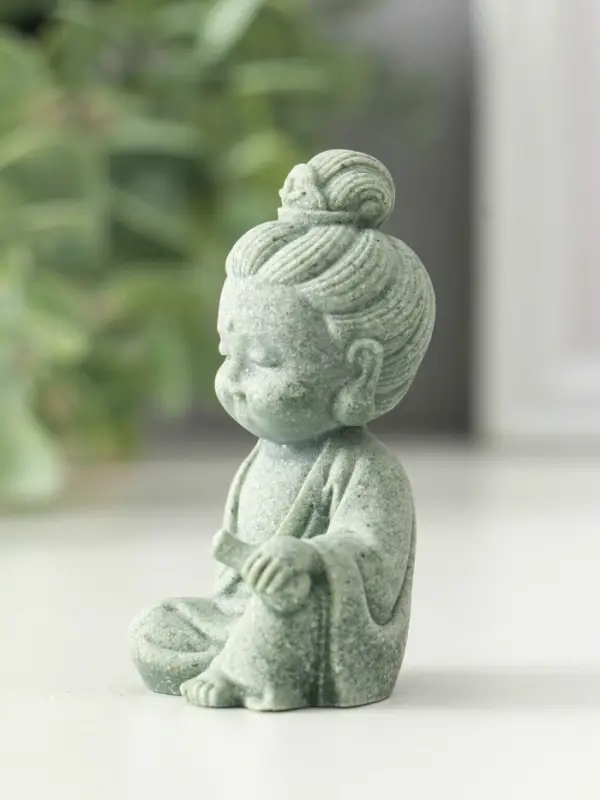 Сувенир песчаник "Маленькая Гуаньинь" 3,5х4,5х7 см