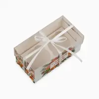 Коробка для капкейка &laquo;Мандарины&raquo;, 8 х 16 х 7.5 см