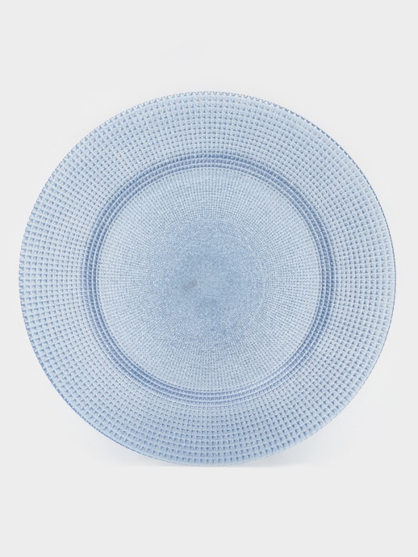 Тарелка подстановочная "Brick" 33 см , цвет голубой