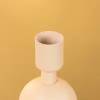 4 подсвечника на тарелке со сферами бежево-золотой 25,5х22,5х32 см