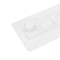 Полкодержатель с клейкой поверхностью ТУНДРА, 120&times;50&times;19 мм, двойной, прозрачный