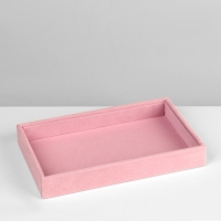 Подставка для украшений универсальная без вставок, флок, 22,5&times;14,5&times;3 см, цвет розовый