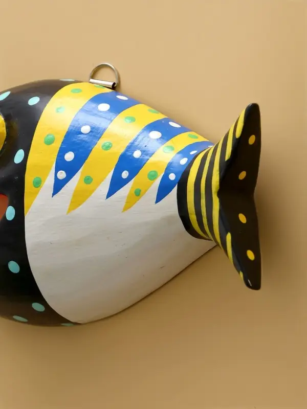 Панно "Рыба-хищник" дерево 20х12х4 см, цв. разноцветный