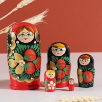 Матрёшка "Наташа", красная, 5-кукольная , 12 см