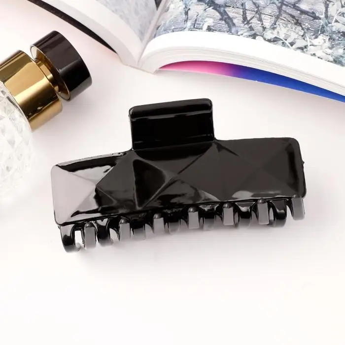 Крабик для волос &laquo;Классик&raquo;, объёмная геометрия, 9&times;4 см, чёрный