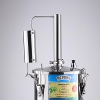 Самогонный аппарат &laquo;Первач Элит&raquo;, 20Т, 20 л, термометр, клапан избыточного давления, слив отходов, охлаждение