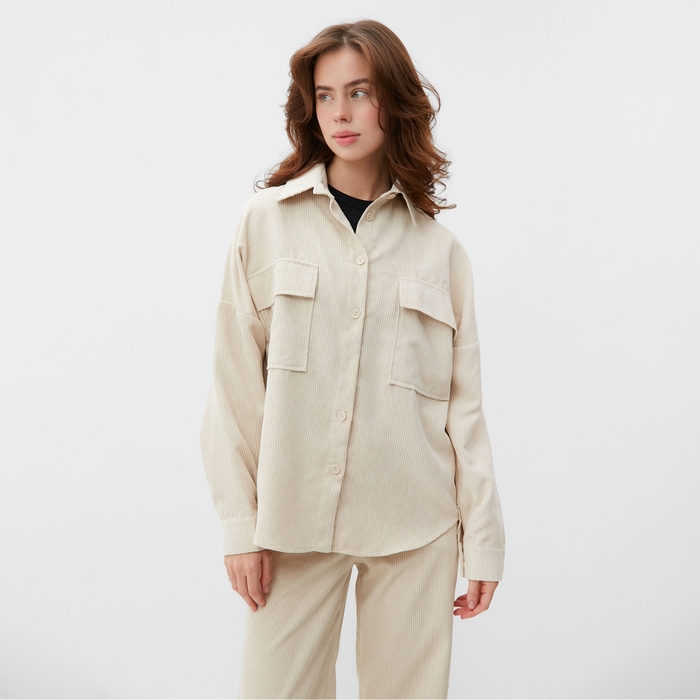 Блузка женская MINAKU: Velvet collection цвет молочный, р-р 52 Блузка женская MINAKU: Velvet collection цвет молочный, р-р 52