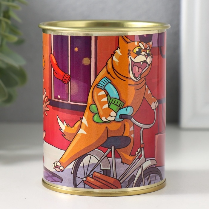 Подарочные носки в банке «Догони и возьми», (внутри носки мужские, цвет чёрный) Подарочные носки в банке «Догони и возьми», (внутри носки мужские, цвет чёрный)