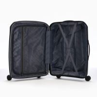 Чемодан 24", PP, 43*26*66, отд на молнии, код замок, 4 колеса, черный