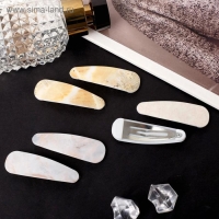 Невидимка для волос "Герти" (набор 6 шт) мрамор, 5,5 см Невидимка для волос "Герти" (набор 6 шт) мрамор, 5,5 см