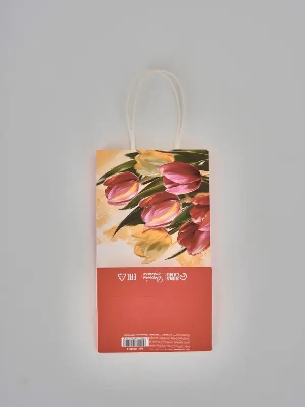 Пакет подарочный крафт &laquo;8 марта&raquo;, 12 &times; 21 &times; 9 см