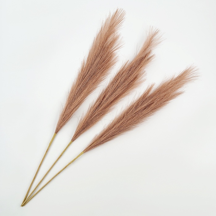 Пампасная искусственная трава, высота 70 см, набор 3 шт., цвет коричневый