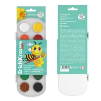Акварель 12 цветов, ErichKrause ArtBerry, медовая, без кисти, пластиковая коробка, европодвес
