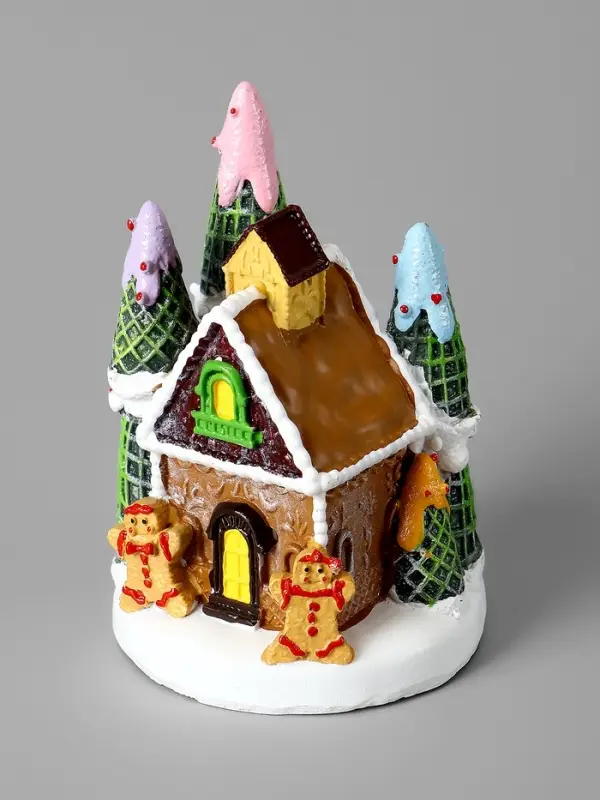 Фигура светодиодная "Дом печеньки" 10х7 см, 4 LED, LR41x3 (в компл), Т/БЕЛЫЙ