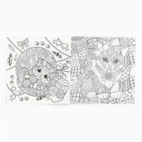 Раскраска - антистресс, альбом &laquo;Котонастроение&raquo;, 20 стр.