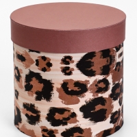 Шляпная коробка, леопард , 20 х 20 см