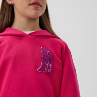 Толстовка (худи) детская MINAKU: Exclusive print, цвет фуксия, рост 152 см