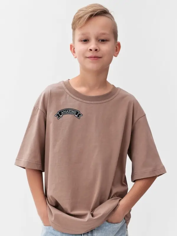 Термоаппликация Amazing, 10&times;3.6 см, фасовка 10 шт., серая