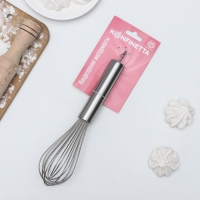 Венчик для взбивания KONFINETTA &laquo;Сильвер&raquo;, струна 1,3 мм, 25&times;6&times;6 см, цвет серебристый