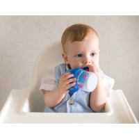 Поильник детский с твёрдым носиком &laquo;Маленький босс&raquo;, 140 мл., с ручками, цвет синий