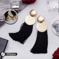 Серьги ассорти &laquo;Кисти&raquo; хинди, цвет чёрный в золоте, L кисти 6,5 см