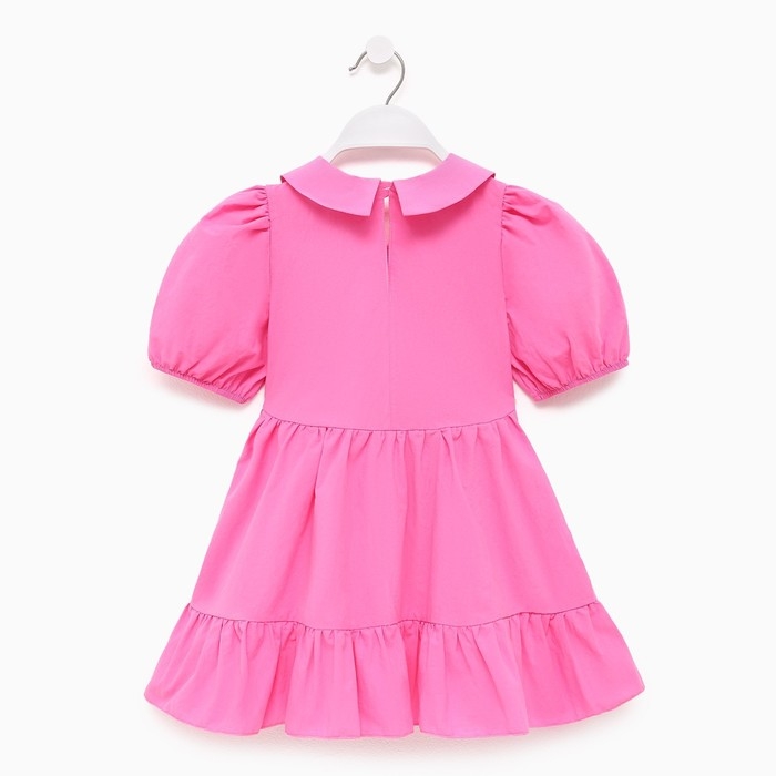 Платье детское с воротником KAFTAN, размер 34 (122-128 см), цвет ярко-розовый Платье детское с воротником KAFTAN, размер 34 (122-128 см), цвет ярко-розовый
