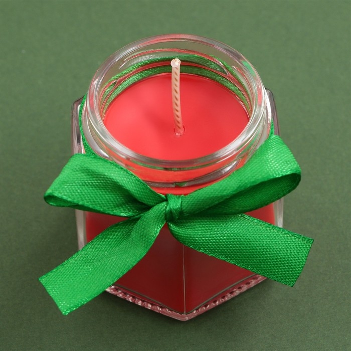 Свеча новогодняя в банке &laquo;Исполнения заветной мечты&raquo;, аромат лесные ягоды, 6,5 х 5,5 см