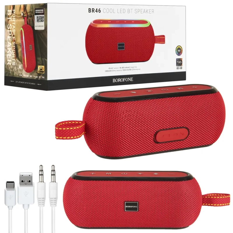 * Портативная акустика BR46 BOROFONE красная