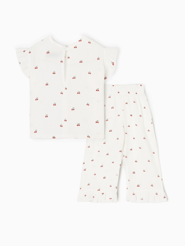 Пижама детская (футболка и брюки) KAFTAN "Вишенки" р.32 (110-116 см)