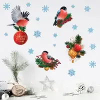 Наклейка интерьерная &laquo;Волшебные снегири&raquo;, 21 х 29,7 см