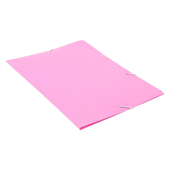 Папка на резинке А4, 500 мкм, Calligrata, Pastel, корешок 20 мм, до 150 листов, тиснение Папка на резинке А4, 500 мкм, Calligrata, Pastel, корешок 20 мм, до 150 листов, тиснение "песок", фламинго