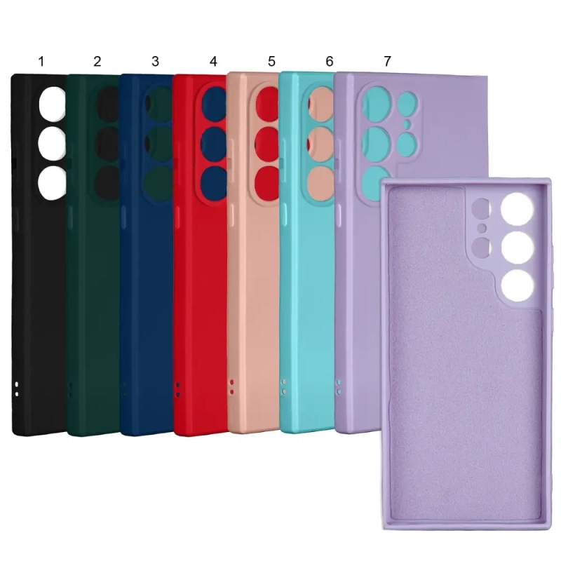 Чехол Samsung S23 Ultra цветной силикон