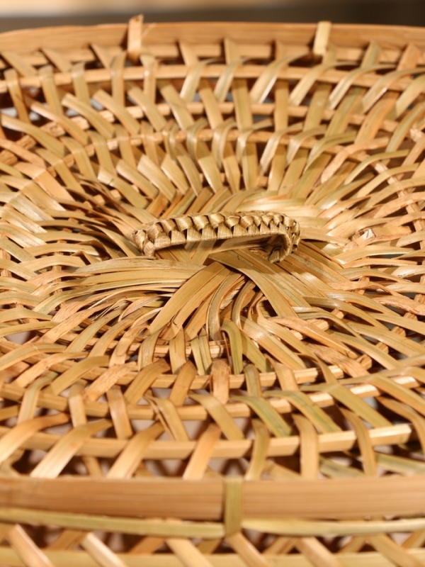 Корзина плетёная "Баскет" бамбук 24х24х28 см, светлая