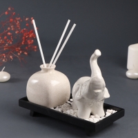 Диффузор керамика "Слон" аромапалочки 3 шт 9,5х20х16 см