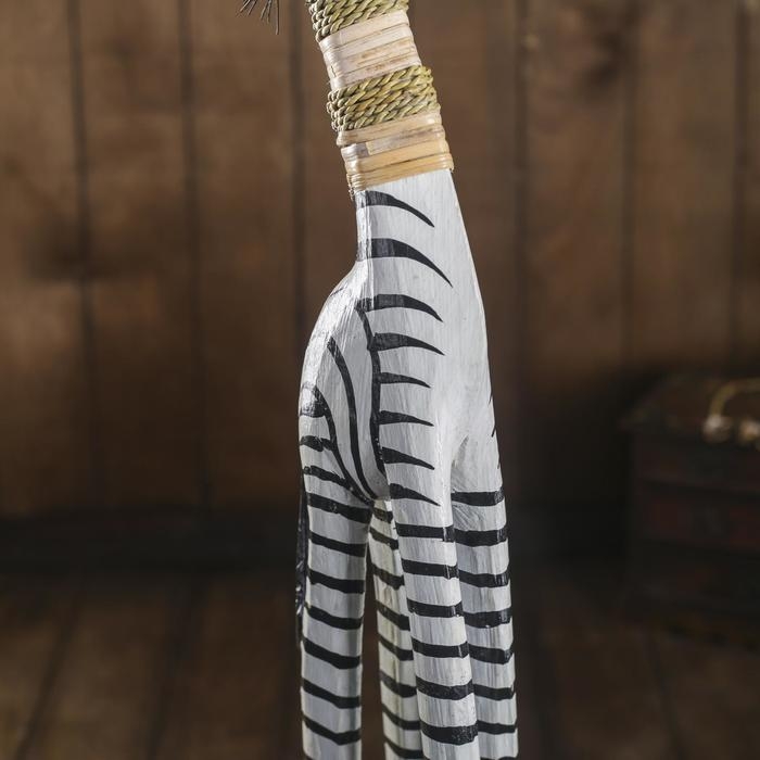 Сувенир дерево "Зебра с ошейником" 80 см