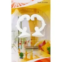 Крючок для штор ТУНДРА KS002, однорожковый, цвет белый, 2 шт