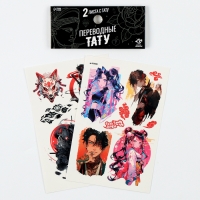 Переводные татуировки &laquo;Аниме&raquo;, 2 листа, тату &mdash; 15 шт.