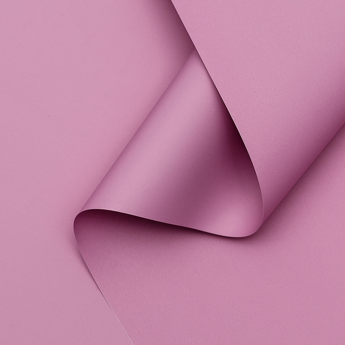 Пленка для цветов тонированная, матовая, розовая орхидея, 0,5 х 10 м &plusmn;1 см, 65 мкм