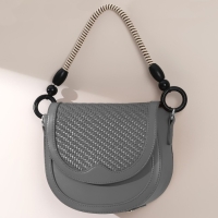 Ручки для сумки, 2 шт, вощёный шнур, 46 &plusmn; 1 &times; 4,5 см, цвет чёрный