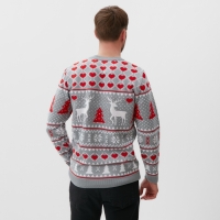 Джемпер вязаный KAFTAN "Новогодний" размер 52, серый