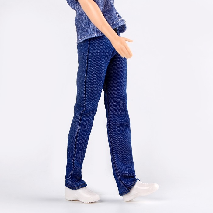 Джинсы для кукол мужчин, длина &mdash; 18 см, цвет синий