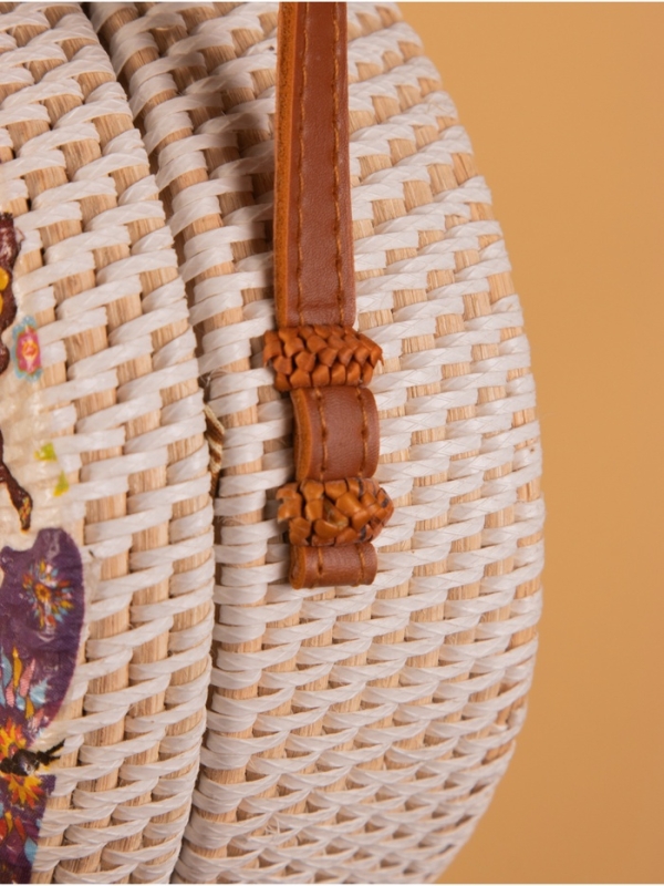 Сумка плетеная ротанг Сумка плетеная ротанг "Бабочки", 15х6х60 см