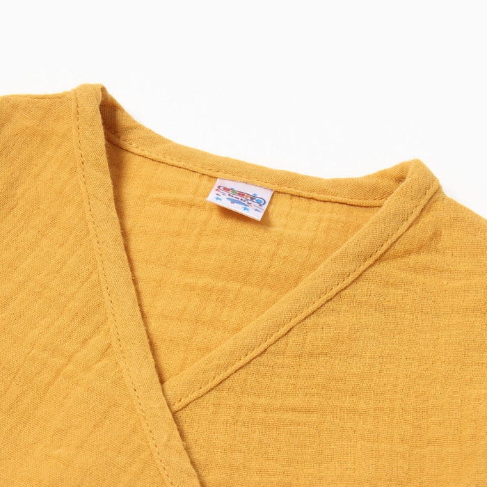 Распашонка детская, цвет горчичный, рост 56 см