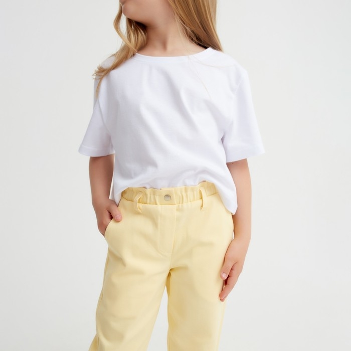 Джинсы для девочки KAFTAN, размер 28 (86-92 см), цвет желтый